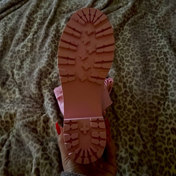 Bubblegum obsidian pocket knee high combat boots - Picture 2 of 5